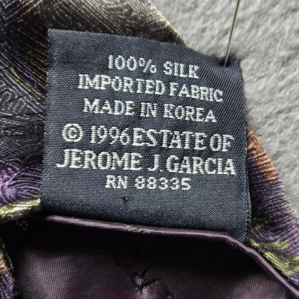 Vintage J Garcia Duckworm Alarm Collection Fourteen‎ Silk Necktie Purple Multi